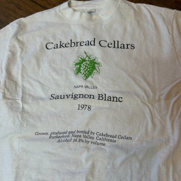 Cakebread Cellars Vintage Sauvignon Blanc Vintage 1978 Single Stitch T shirt - Picture 6 of 8